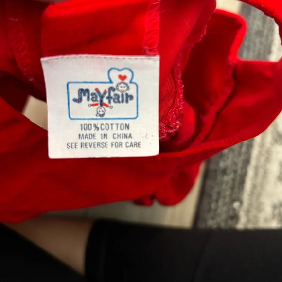 Vintage Velvet baby Top & Bloomers with flower embroidery - Picture 3 of 3